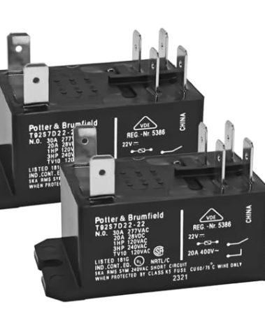 (Pack of 2) T92S7D22-22 OEM Replacement Furnace Relay - DPST General Purpose Relay for Furnace Performance