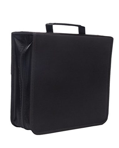 256 Capacity CD/DVD case Wallet, Storage,Holder,Booklet by Rekukos（Black）