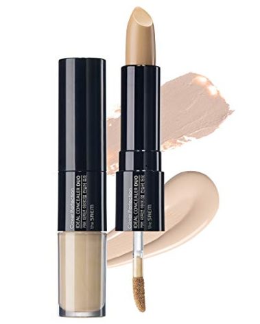 THESAEM Cover Perfection Ideal Concealer Duo (#1 Clear Beige) | Dual Type Full Coverage Concealer, High Adherence High Pigmented, No Clumping in Wrinkles, Crease-Proof Concealer