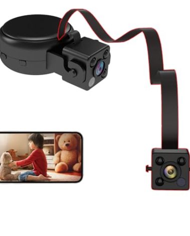 Pefemnio Mini Spy Camera with 1080P, Hidden Camera WiFi, APP, Motion Detection for Home, Indoor, Baby, Dog, Cat (C)