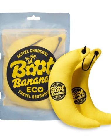 Boot Bananas Eco Travel Deodorisers | Light Weight, Sustainable, Reusable Sports Shoe & Glove Deodorizer Odour Neutralizer & Air Purifier | Eco-Conscious | Lasts up to 12 Months | 1 Pair