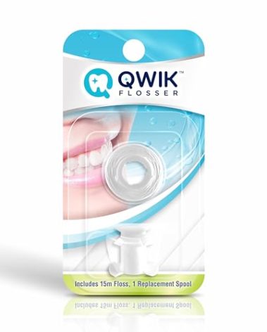 QWIK Flosser Refill Pack, Compatible with QWIK Flosser, Easy and Reusable Refills for Effortless Flossing (15m)