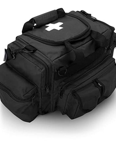 ASA TECHMED First Aid Responder EMS Emergency Medical Trauma Bag Deluxe, Black