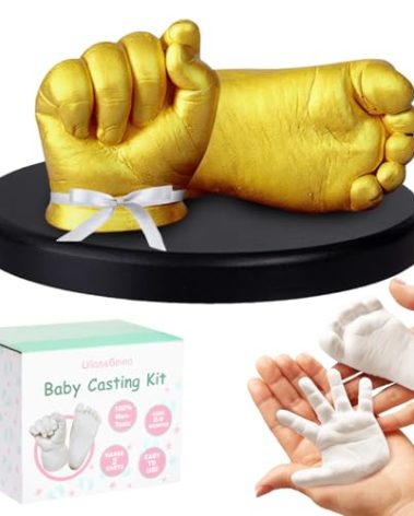 Lilian&Gema Baby Casting Kit Hands and Feet, Newborn Keepsake Foot Hand Mold Kit, Plaster Hand Mold Casting Kit for Babies 0-6 Months, Perfect for First Birthday, New Mom Baby Christmas Gift