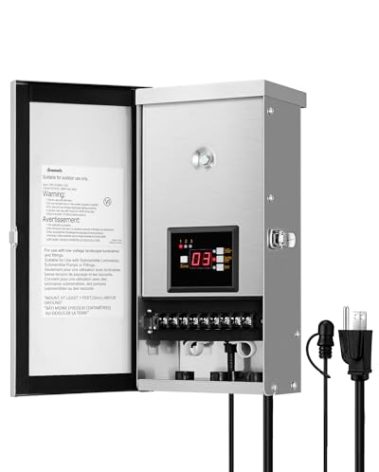 DEWENWILS 300W Landscape Lighting Transformer, 3 Independent Control Outputs, 120V AC to 12V/14V AC, Dusk to Dawn & Timer,Low Voltage Transformer for Spotlight, Pathway Light, Garden Light,Pool Light