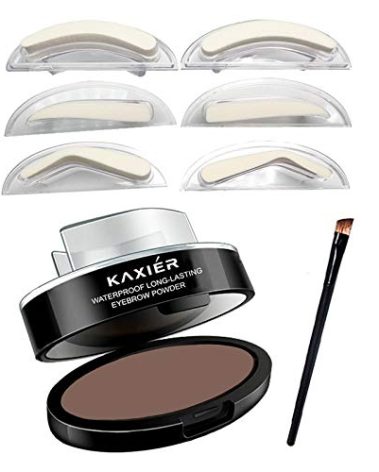 Moakxer Eyebrow Powder,Waterproof Eyebrow Stamp Powder Seal Perfect Nature Eye Brow Powder Tinting Coloring Kit Delicate Shape (301# Light Brown)