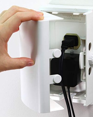 Outlet Cover BOX Baby Proofing (1-Pack) Patented Dual-Lock for Much Better Toddler Proofing, Easy Operation, Simple 3 Step Install with Included Screws. Provides Extra Space Inside for Plugs,Adapters