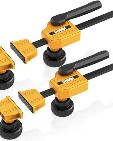 EWORK Bench Dog Clamp 3/4" (19mm) Up to 155 Lbs Clamping Force, Quick Clamping and Release Design for Workbench & DIY (2 Pack)