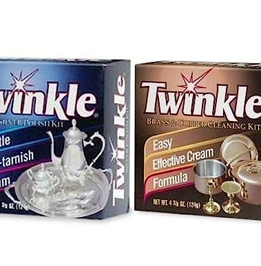 Twinkle Silver Polish Kit and Brass & Copper Cleaning Kit (Pack of 2)