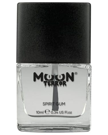 Moon Terror - Pro FX Spirit Gum - 0.47fl oz - SFX Make up for Halloween, Glue Adhesive Fix, Body Glue for Prosthetics Glitter Jewels Hair Wigs Special Effects Make up