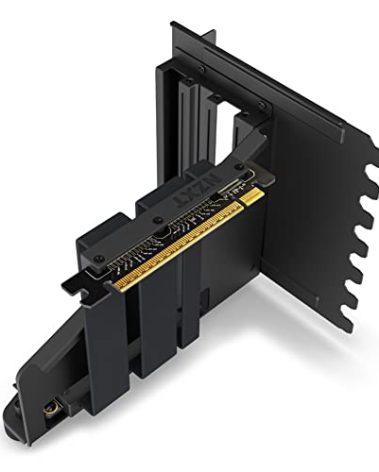NZXT Vertical GPU Mounting Kit - AB-RH175-B1-175 mm PCIe 4.0x16 Riser Cable - GPU Holder - Sturdy Steel Bracket - Black