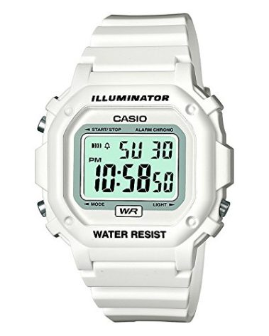 Casio F108WH Series | Watches for Men | Digital Watch | Black | 1/100 SEC Stopwatch | 24H Countdown Timer | 50M WR | LED Backlight | Daily Alarm | Calendar | World Time | 12/24 Hr Format | 7 Yr Batt