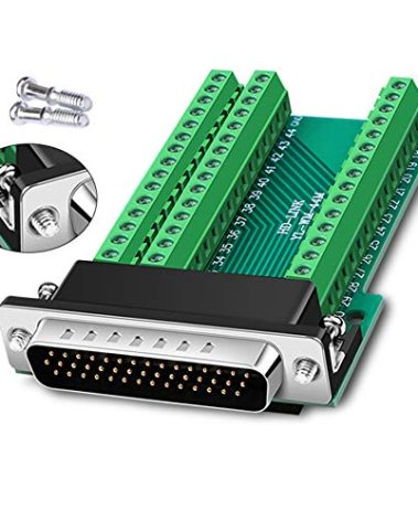ANMBEST DB44 Solderless Connector, Male D-SUB to 44-pin Port Terminal Adapter Breakout Board with Bolts