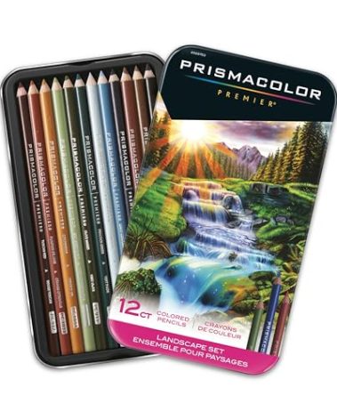 Prismacolor Premier Colored Pencils Soft Core Landscape Set Adult Coloring 12 Count