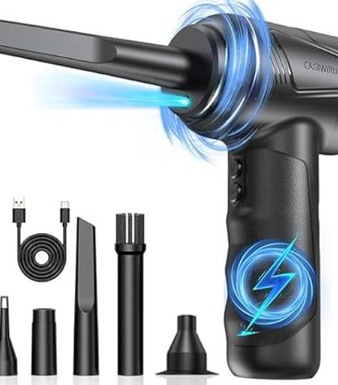 Compressed Air Duster-Cordless Air Blower-Electric Air Duster for Cleaning Keyboard PC-Air Cleaning Kit-3 Speed Duster Cleaner with LED-Light-no Canned air dusters-car Dusters
