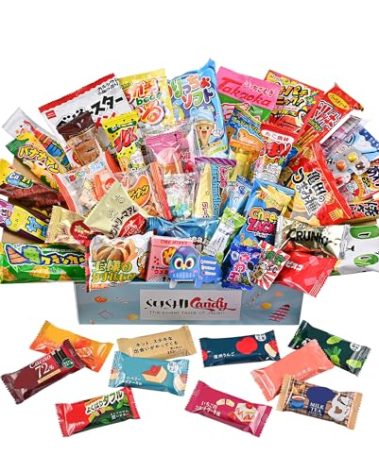 50 Japanese Candy & Snack box set 10 Japanese Kitkat assortment and 40 popular Sweets (GIFT BOX)