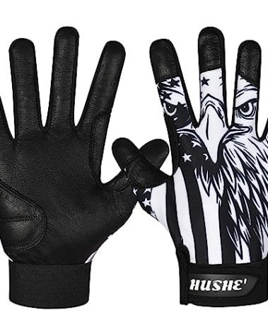 Hushe' American Flag Batting Gloves & Softball Gloves USA Flag Baseball Batting Gloves Youth Kids Baseball Batting Glove for Youth Men Adult & Unisex.
