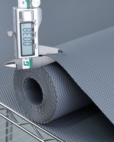 Hersvin Shelf Liners 16 in x 20 ft Thickened EVA Drawer Mats, Non-Adhesive Cupboard Pad, Kitchen Cabinet Lining Fridge Cushion (Gray Diamond, 40.7x610cm)