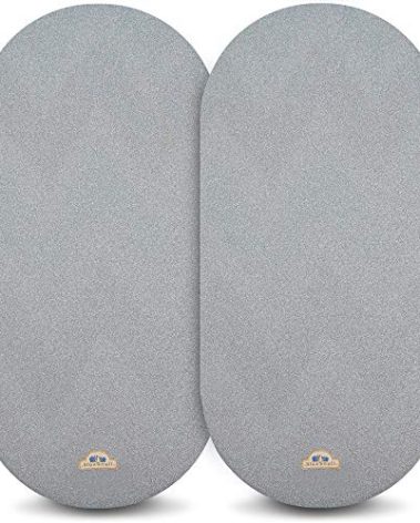 BlueSnail 2pk Soft & Stretchy Bassinet Sheets, Gray (32" x 16")