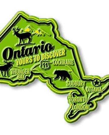Ontario Premium Province Magnet by Classic Magnets, 2.6" x 3", Collectible 3D Rubber Vintage-Style Souvenirs and Gifts Made in The USA