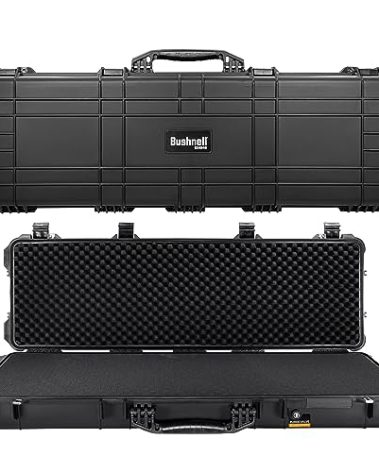 Bushnell 44 Inch Large Hard Rifle Case, Waterproof, Shock Proof, and TSA Ready (Black)