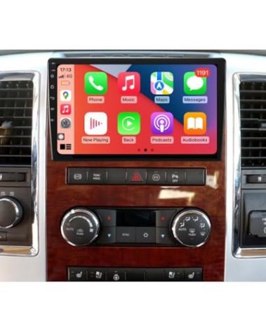 CZSWCH Radio Upgrade for Dodge RAM 1500 2500 3500 (2009-2012) Jeep Wrangler (2008-2017) Android Stereo 8 Core 3G+32G 10 Inch IPS Screen Built-in Wireless Carplay/Android Auto Free AHD Camera
