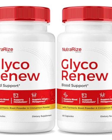 NutraRize (Pack of 2 Glyco Renew Pills, All Natural Blood Support Formula, Maximum Strength Supplement to Maintain Stable Levels, Your Journey Towards Health, Official Reviews (120 Capsules)