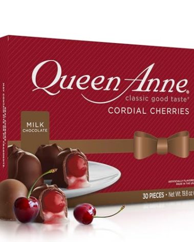 Queen Anne Milk Chocolate Covered Cordial Cherries | 19.8 oz | 30 Piece Gift Box | Whole Cherry Sweet Creamy Fruity Flavor