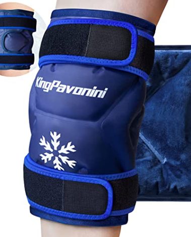 XXL Knee Ice Pack Wrap Around Entire Knee After Surgery, Reusable Gel Pack for Injuries, Large Ice Pack for Pain Relief, Swelling, Surgery, Sports Injuries, 1 Pack