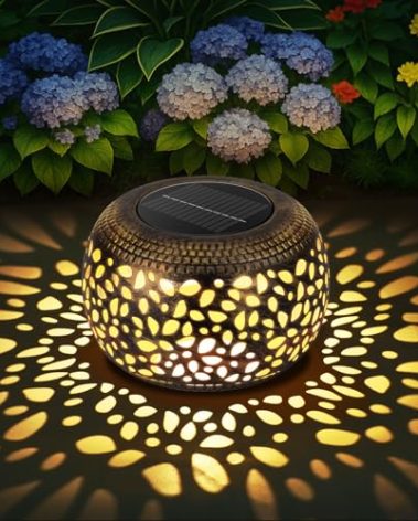 Solar Lantern Outdoor Patio Decor: Solar Lanterns Outdoor Waterproof Hollow Out Retro Metal Solar Powered, Outside Yard Porch Garden Balcony Desk Bedroom Indoor Tabletop Decorations 2 Lighting Colors