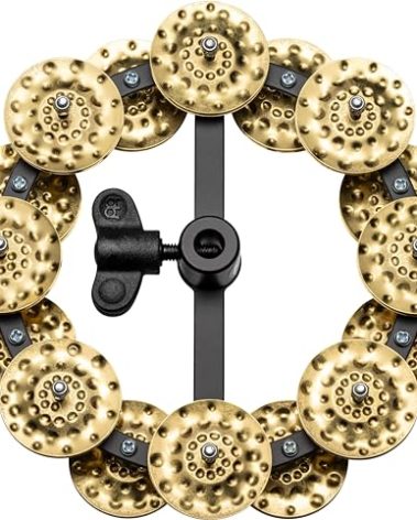 Meinl Percussion Headliner Series Hihat Tambourine Jingle Effect, Hammered Solid Brass — NOT Made in China — Mountable on Any Pull Rod, 2-Year Warranty (HTHH2B-BK)