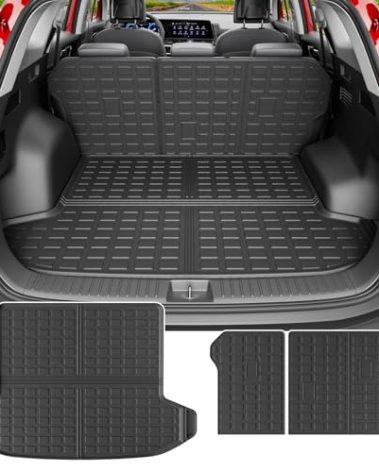 powoq Fuel&Hybrid Cargo Mat Compatible with 2023-2026 Kia Sportage Cargo Liner Trunk Mat TPE Backrest Trunk Liner Replacement for 2023 2024 2025 2026 Kia Sportage Accessories