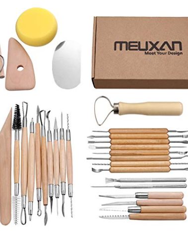 Meuxan 30PCS Pottery Tools Clay Sculpting Tool Set