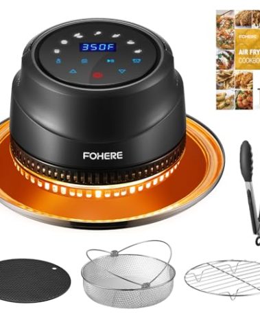 Air Fryer Lid for Instant Pot 6Qt/8Qt, 7 in 1 with LED Touchscreen, Turn Your Pressure Cooker Into in Seconds, Air Fryer Accessories and Recipe Cookbook Included
