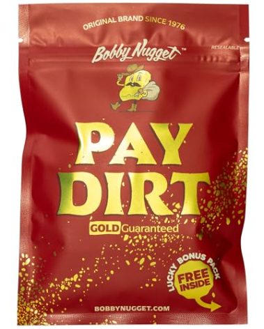 Bobby Nugget Gold Paydirt | Gold Rush Panning Concentrates unsearched & Added | Gold Prospecting Pay Dirt + Guaranteed Lucky’s Bonus Bag