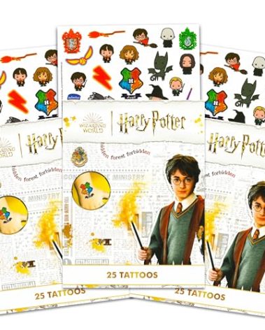 Harry Potter Tattoos for Kids Party Favors Bundle ~ 75 Ct Harry Potter Temporary Tattoos for Adults Teens (Harry Potter Costume Accessories)
