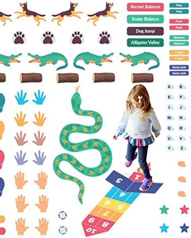 Sensory Path Decals for Floor & Wall | 126 Interactive Stickers for Kids | Sensory Walk & Hallway Decals