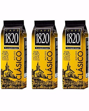 Café 1820 Coffee Costa Rica – Costa Rican Coffee Ground, 100% Arabica, Medium Roast, Rich Flavor – 8.8 oz (250g) Pack of 3
