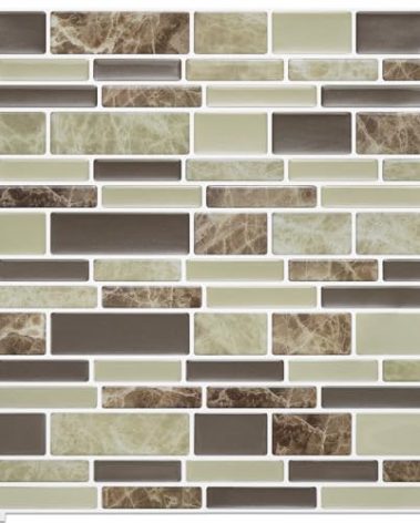Vamos Tile 10 Sheets Peel and Stick Kitchen - 12" x 12" Premium Tile Backsplash 3D Wall Tiles