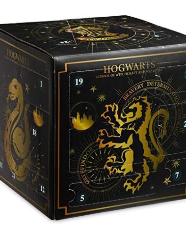 Harry Potter Advent Calendar 2025 Girls Teens Women 24 Day Christmas Countdown with Stationery Socks Accessories Magical Calendar Gifts for Girls (Black Cube)