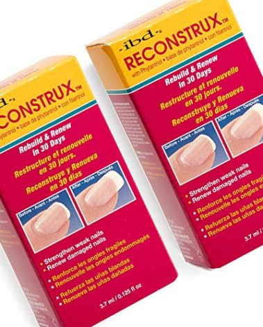 IBD Reconstrux Nail Repair Treatment – Nail Strengthener for Weak & Damaged Nails, Nail Growth Treatment for Peeling & Brittle Nails – 0.125 fl oz, 2 Pack