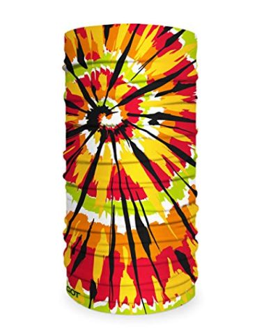 GOT Sports Tube Bandana - Neck Gaiter for Women & Men, Face Mask, Neck Wrap, Head Scarf, Curly Hair Sleep Protection - Breathable, Lightweight Microfiber (Red Tie-Dye)