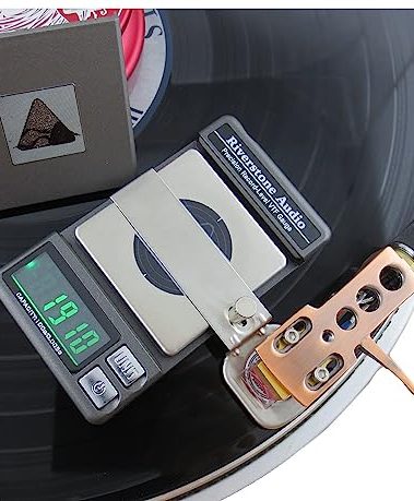 Riverstone Audio Precision Record Level Digital Turntable Stylus Force Scale Gauge for Tonearm Phono Cartridge VTF, 0.005g Resolution (Graphite)