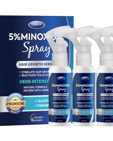 5% Minoxidil for Men, Minoxidil Spray, Minoxidil for Women Hair Growth, Minoxidil for Men Beard Growth, Hair Regrowth for Men, Minoxidil 5 Percent, Hair Loss Treatments for Women 60ml * 3bottles