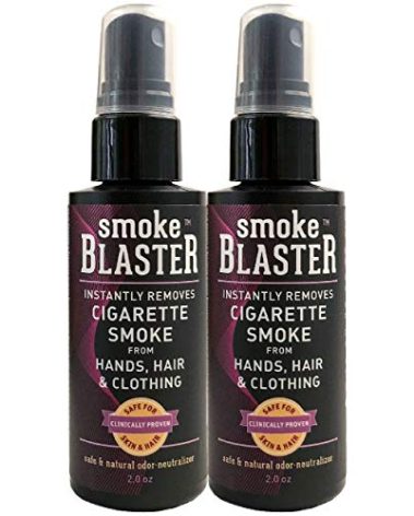 Smoke Blaster Odor Eliminator Spray, 2 Fluid Ounce (Pack of 2), Safe and Natural Instant Smoke Odor Removal from Hands, Fire, Tobacco, and Cannabis (Marijuana), Black