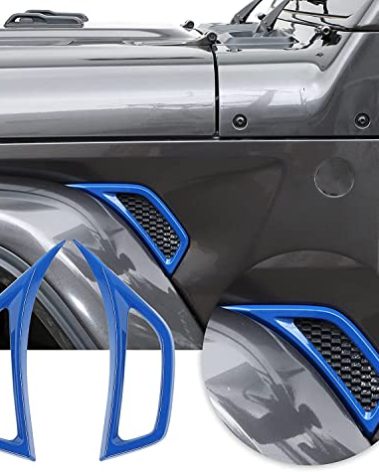 Voodonala for Jeep JL Side Air Conditioning Vent Outlet Decoration Trim for 2018-2025+ Jeep Wrangler JL JLU Gladiator JT Trunk 4xe, Blue