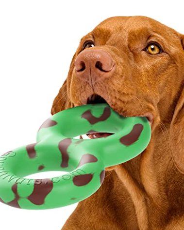 Goughnuts — Dog Toys for Aggressive Chewers | Virtually Indestructible Pull Toy for Breeds Such as Pit Bulls and German Shepherds | Heavy Duty Tug Dog Toy | Medium | Green