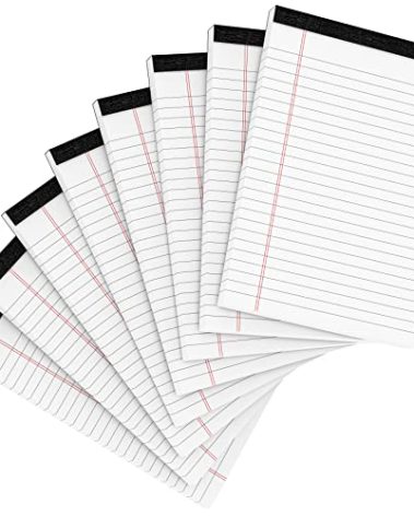 8 Pack Office Legal Pads 5x8" Lined Writing Note Pads 5x8 for Home Office Supplies Small To Do List Notepad Legal Pad Narrow Ruled Notebook 80GSM Paper for School White 30 Sheets per Notepads for Work