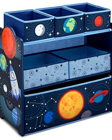 Delta Children Space Adventures Design & Store 6 Bin Toy Storage Organizer - Greenguard Gold Certified, Blue