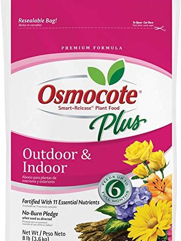 Osmocote Smart-Release Plant Food Plus Outdoor and Indoor, For Most Plant Types, In-Ground and Container Plants, Contains 11 Essential Nutrients, 8 lb.